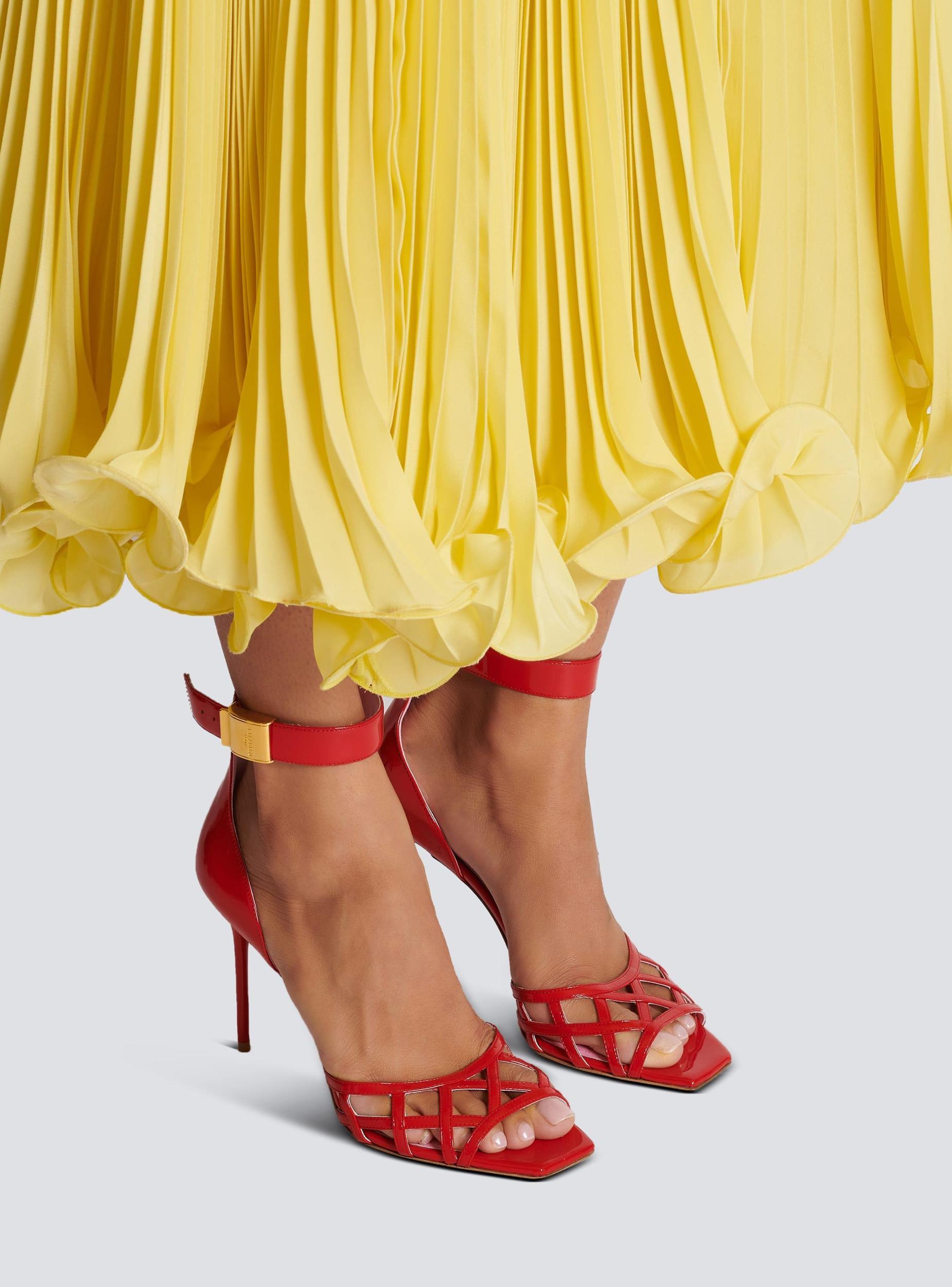 Patent leather Uma sandals with openwork Diamond Product Image