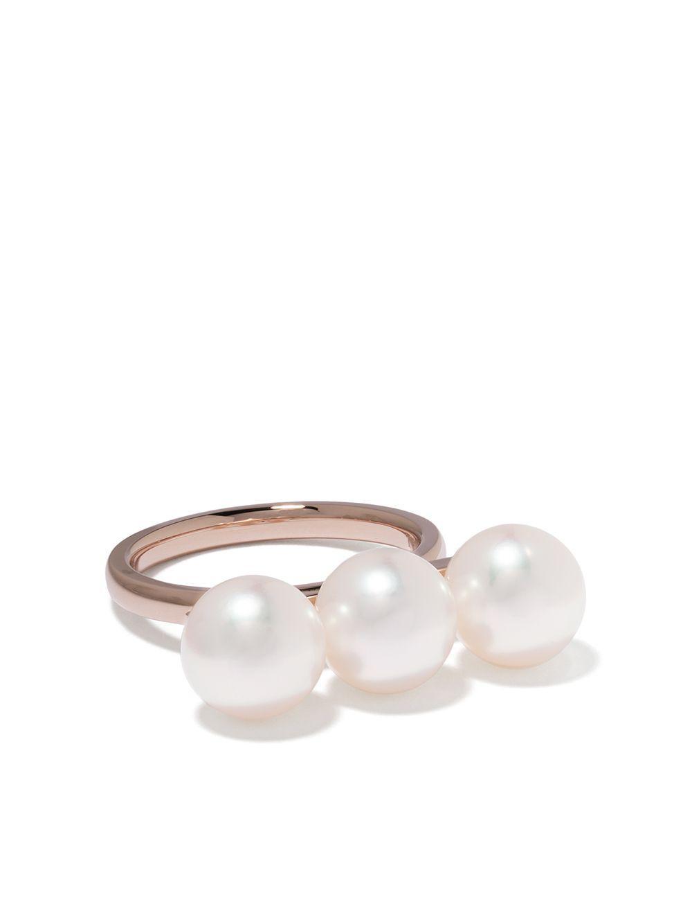 18kt rose gold Collection Line Balance Neo Akoya pearl ring Product Image