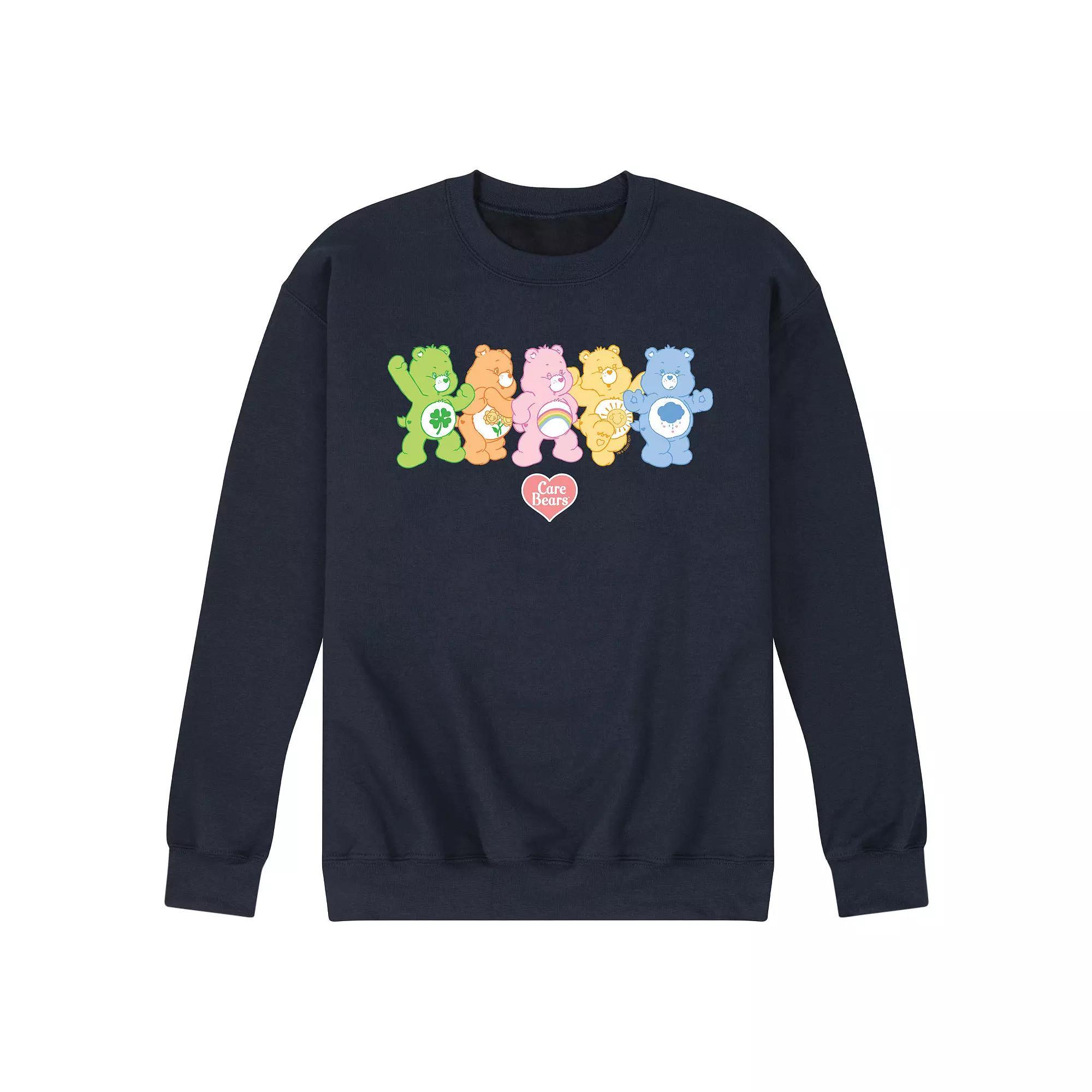 Mens Care Bears Lineup Fleece Sweatshirt Product Image