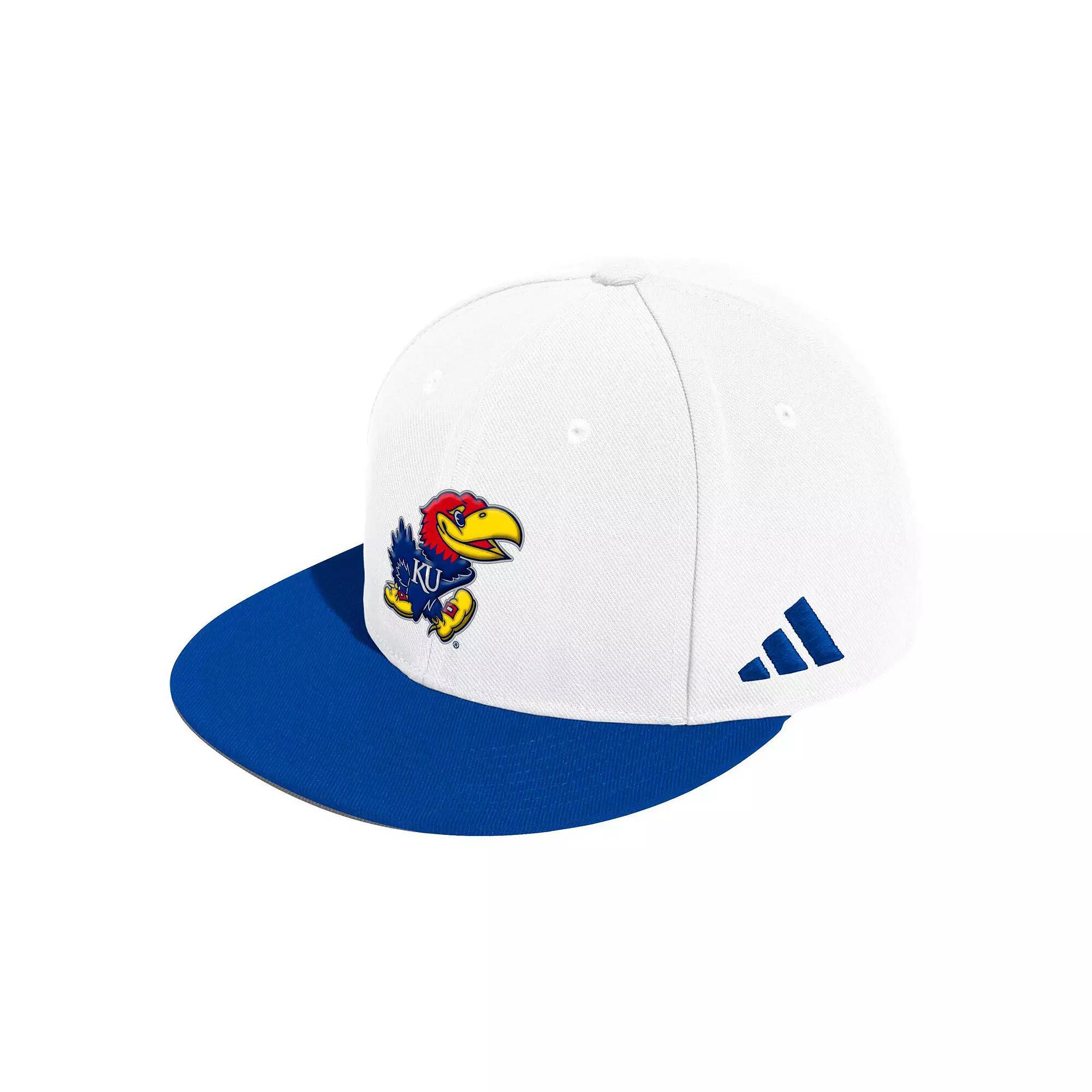 Men's adidas White Kansas Jayhawks On-Field Baseball Fitted Hat, Size: 7 1/2 Product Image