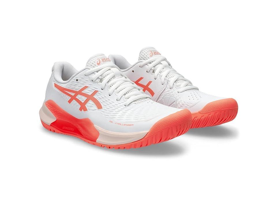 ASICS GEL-Challenger 14 Tennis Shoe (White/Sun Coral) Women's Shoes Product Image