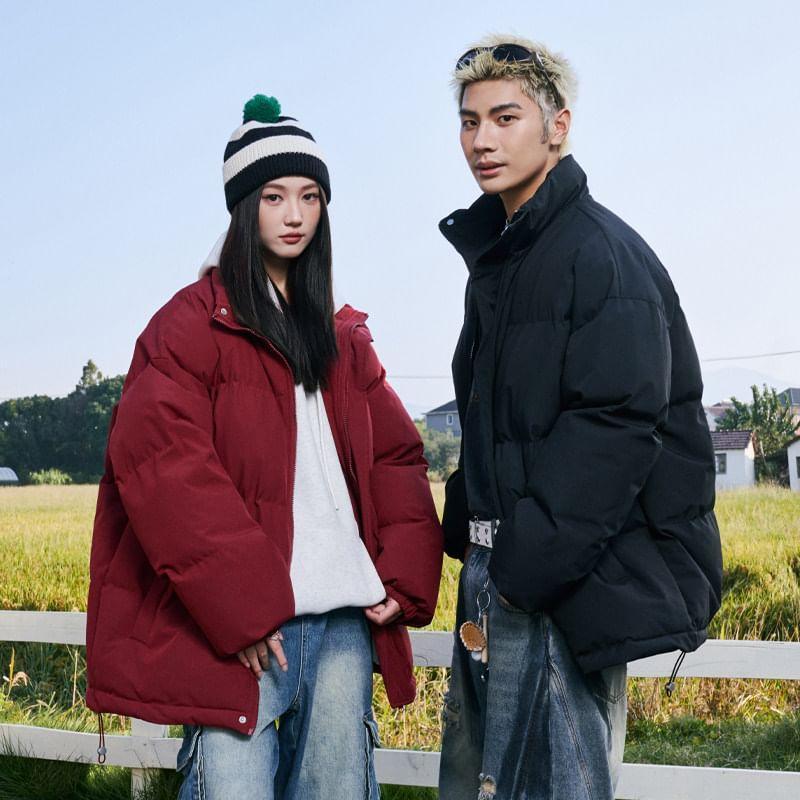 Plain Zip Puffer Jacket Product Image