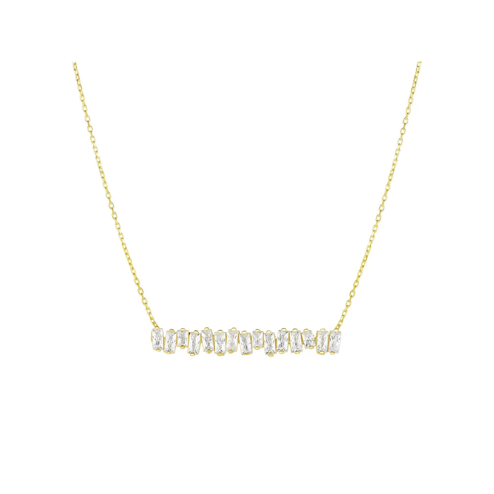 Sunkissed Sterling Cubic Zirconia Pendant Necklace, Women's, Size: 18", Gold Tone Product Image