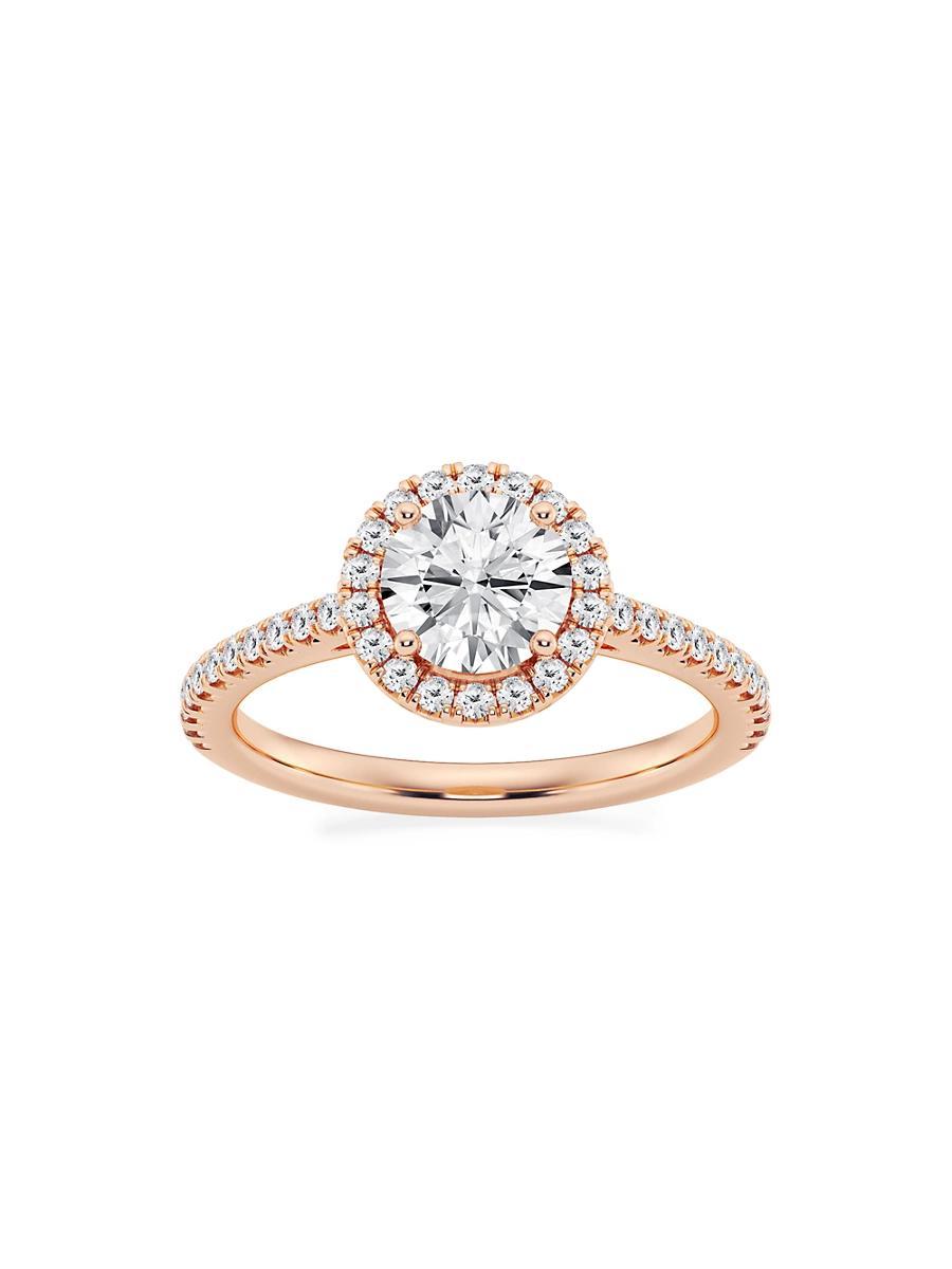 Womens 14K Rose Gold & Round Lab-Grown Diamond Halo Ring/1.30-3.60 TCW Product Image