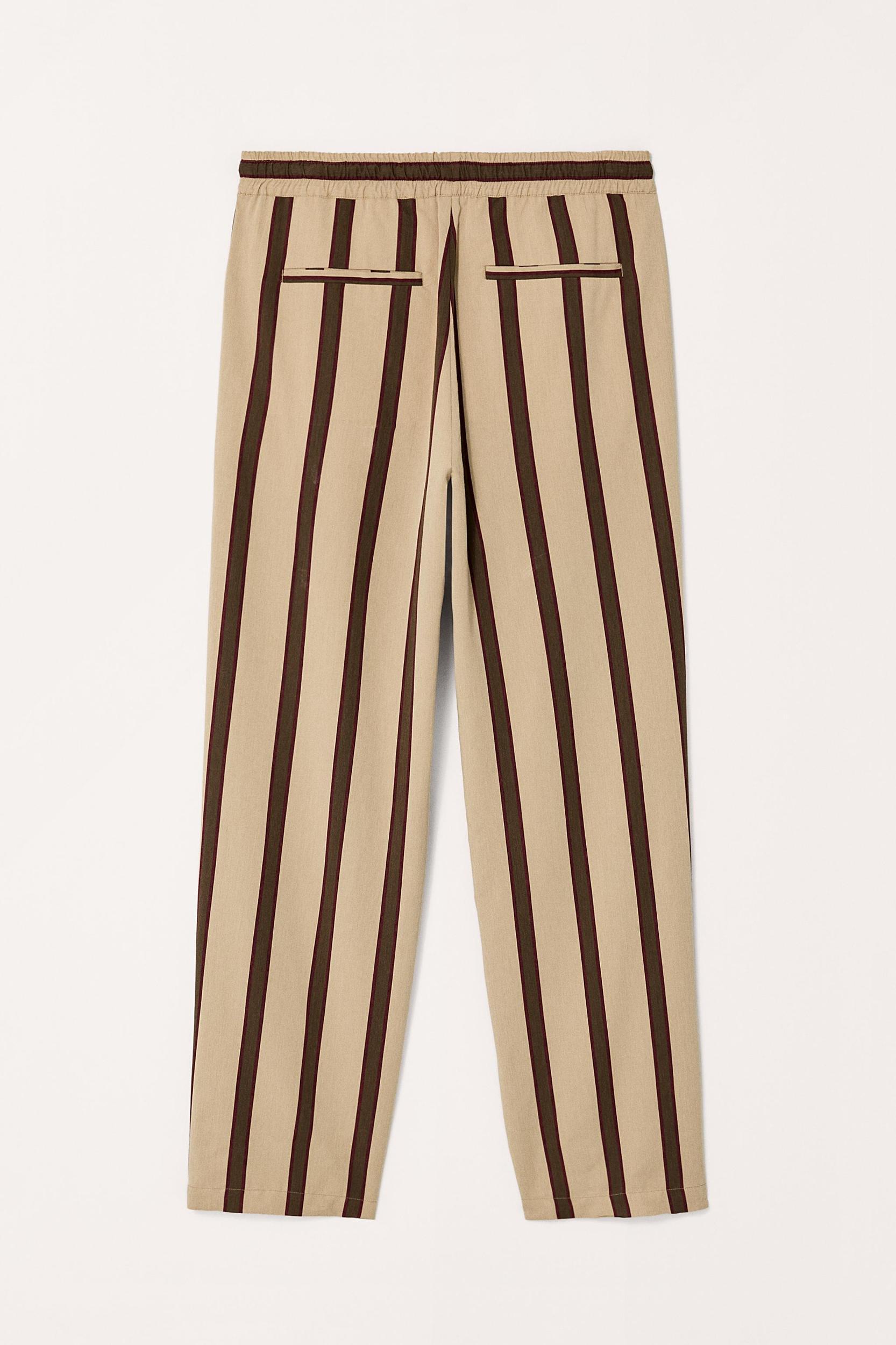 LIMITED EDITION STRIPED COTTON LINEN TRENCH COAT Product Image