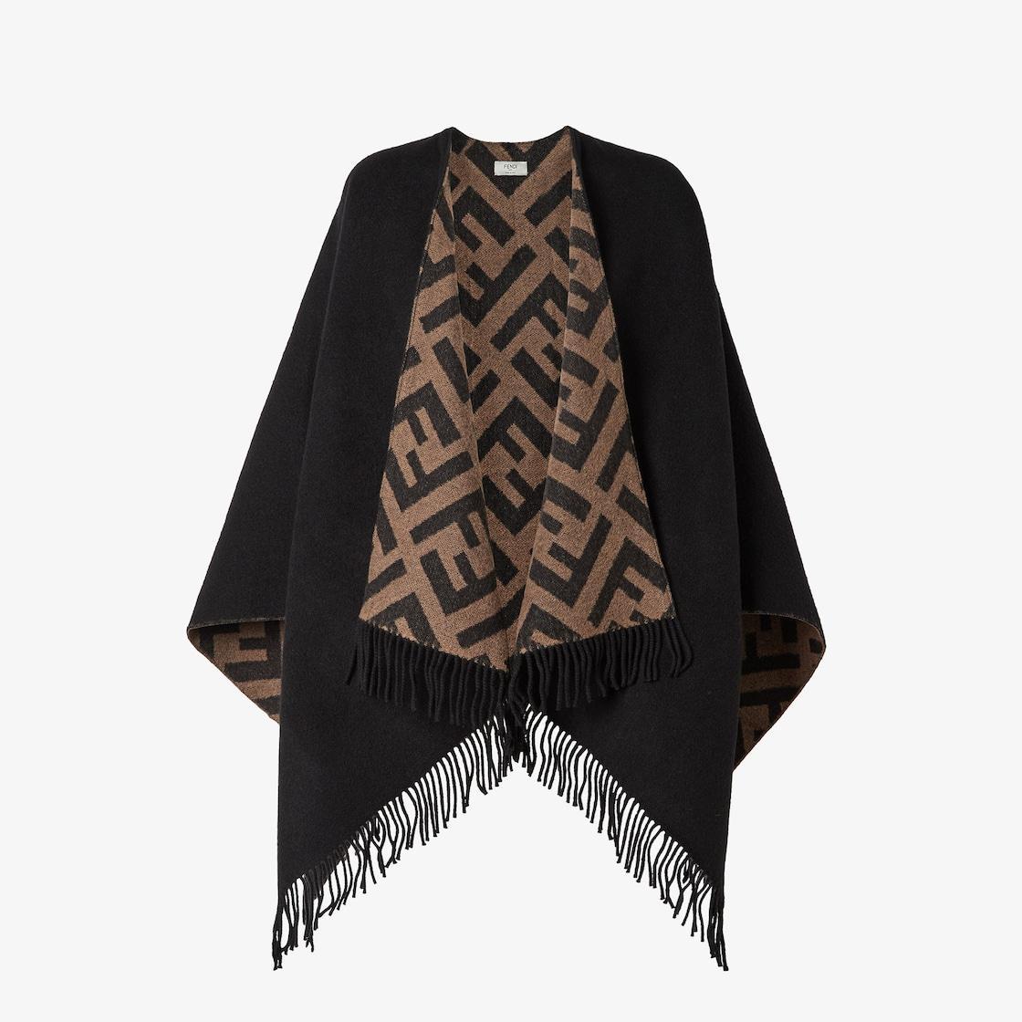 FF PonchoMulticolor wool and cashmere poncho Product Image