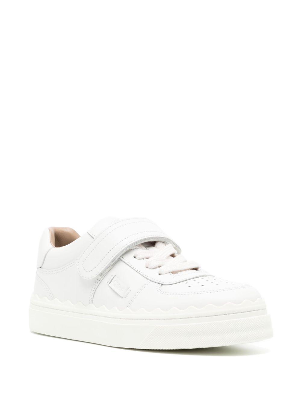CHLOÉ Lauren Logo-patch Sneakers In White Product Image