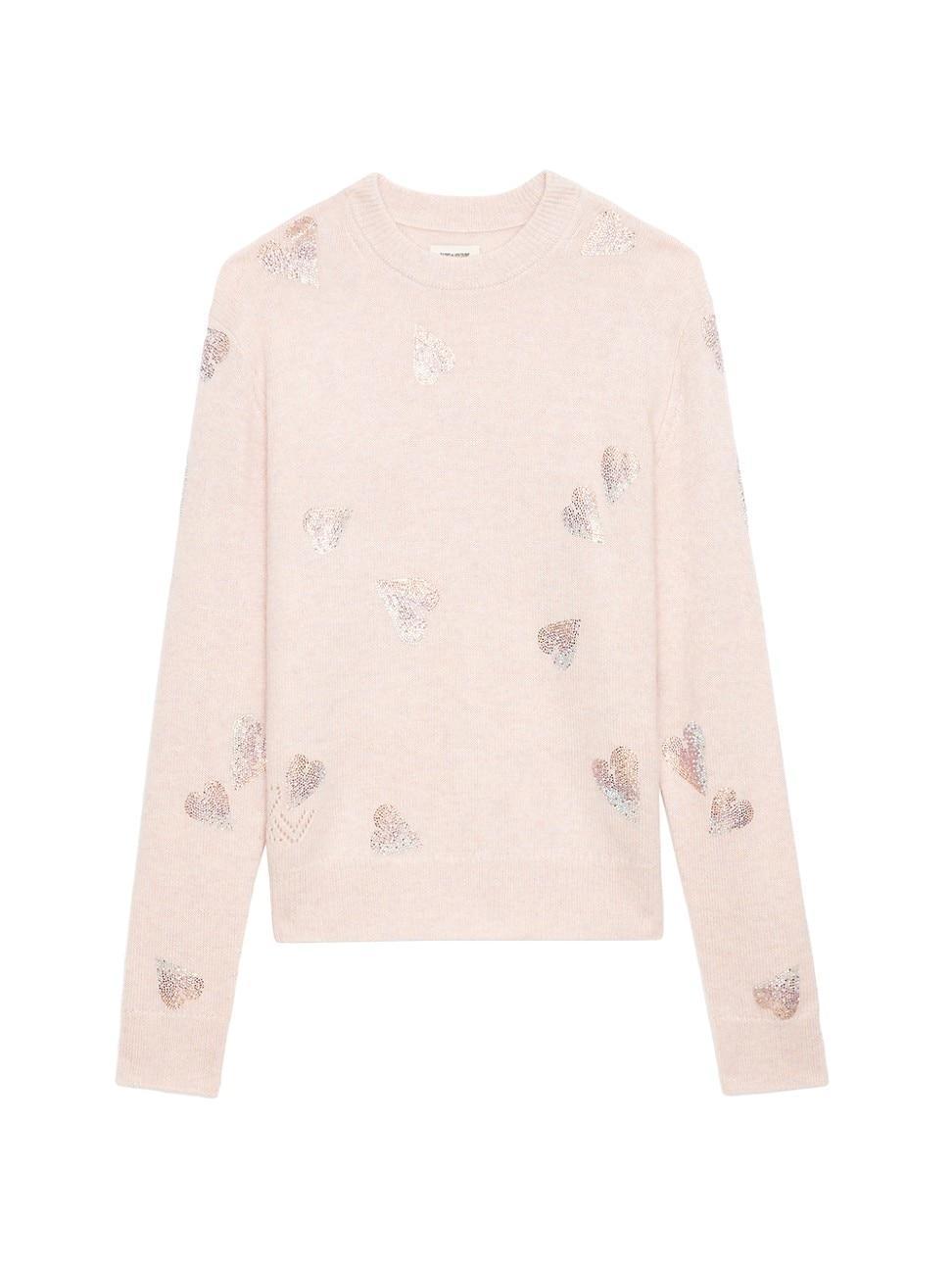 Womens Pravis Rain Hearts Cashmere Sweater Product Image