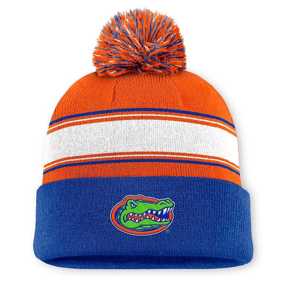 Men's Top of the World Orange/Royal Florida Gators Ambient Cuffed Knit Hat with Pom Product Image