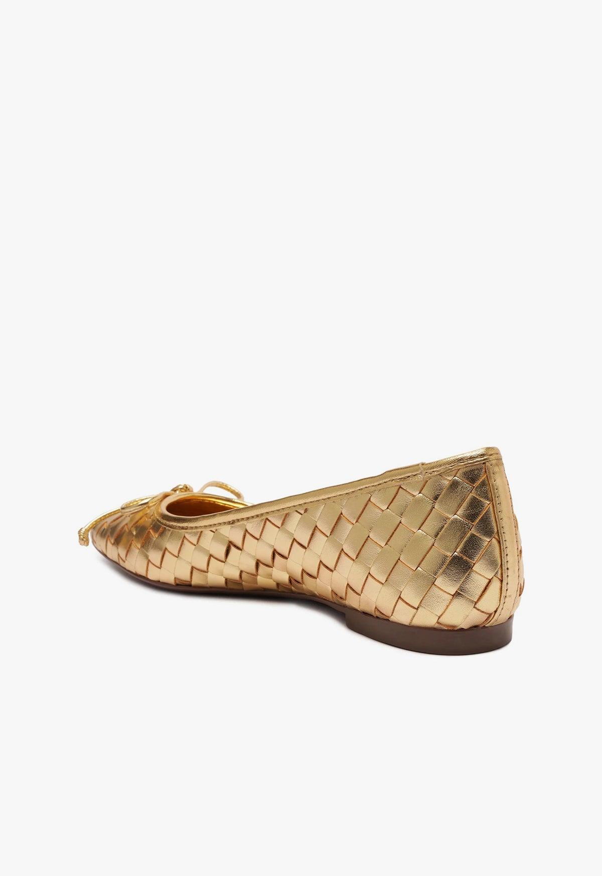 Arissa Woven Leather Flat Product Image