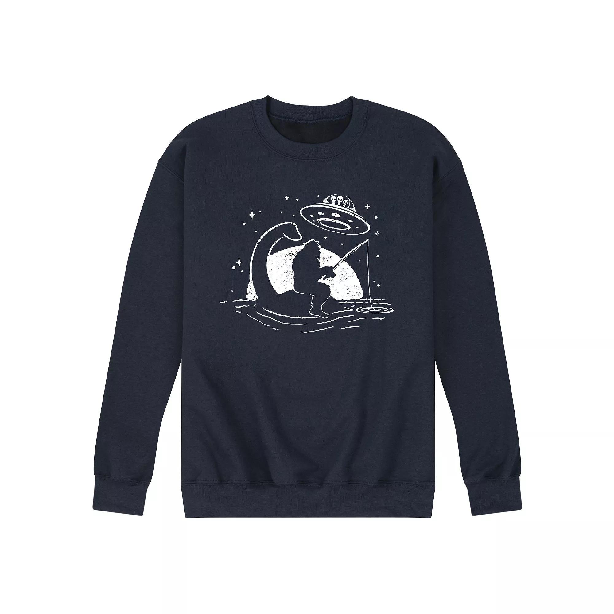 Mens Sasquatch Nessy UFO Sweatshirt Blue Product Image