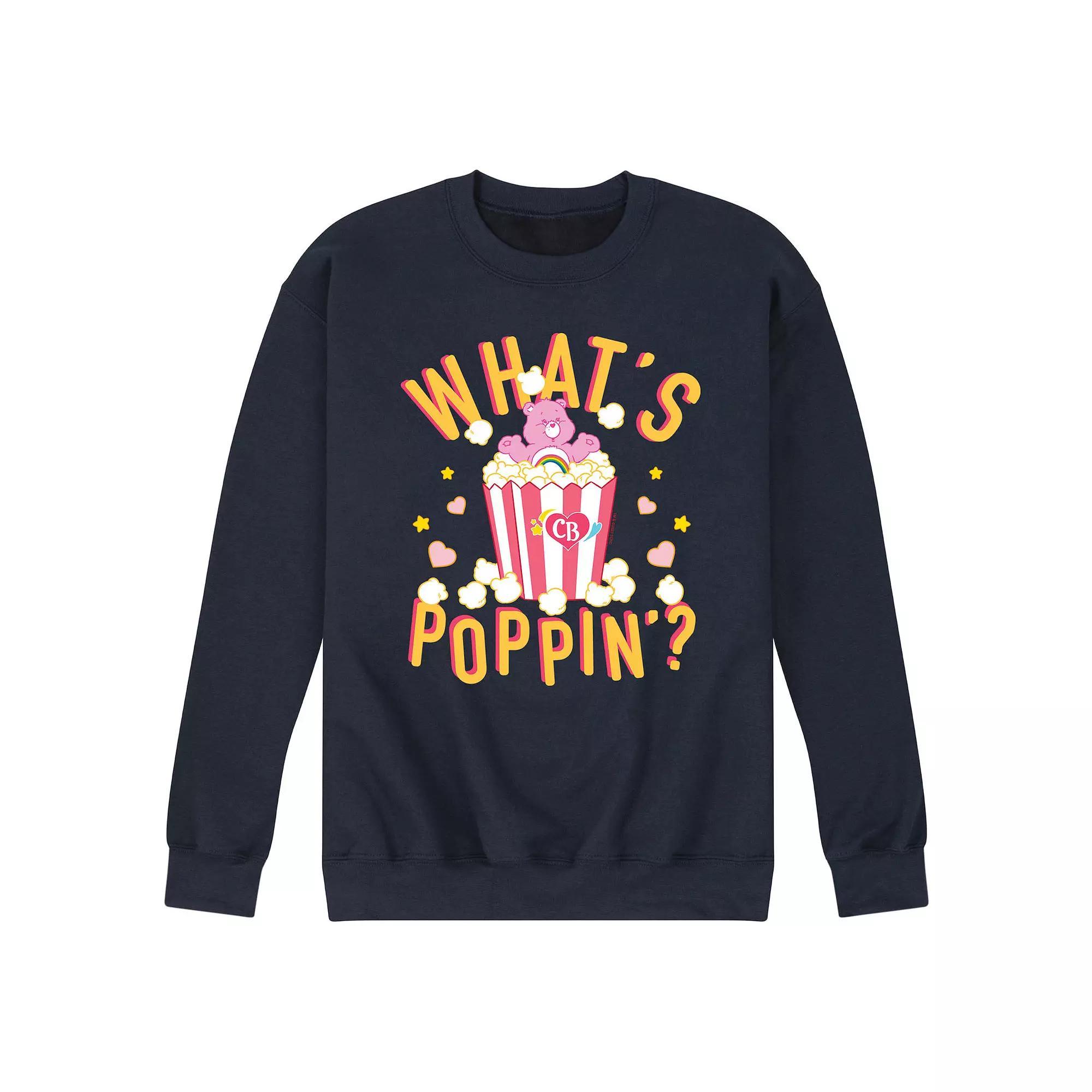Mens Care Bears Whast Poppin Fleece Sweatshirt Blue Product Image