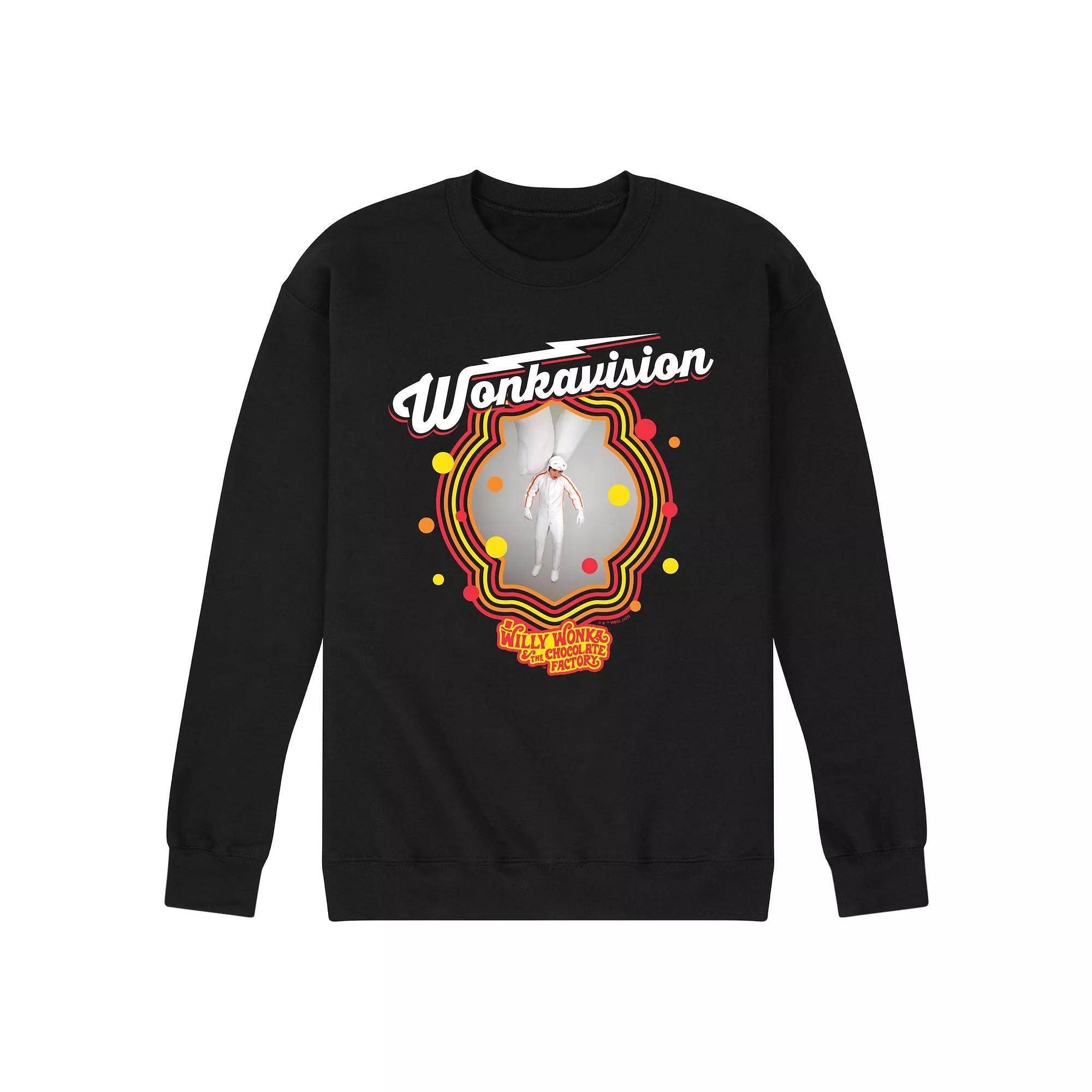 Mens Willy Wonka Wonkavision Fleece Sweatshirt Product Image