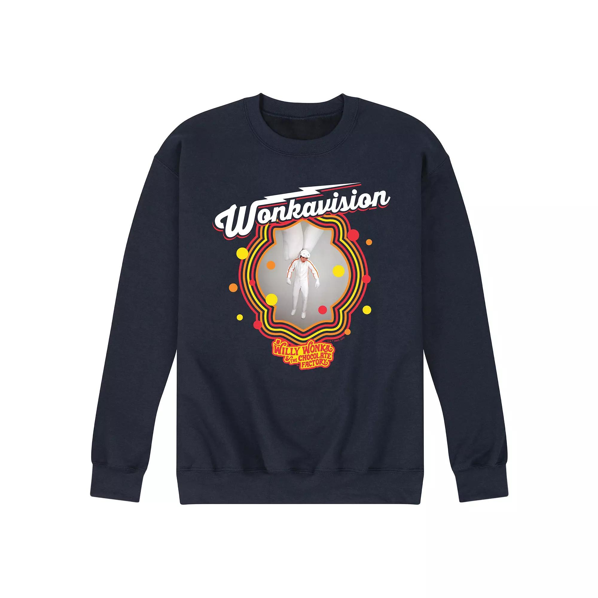 Mens Willy Wonka Wonkavision Fleece Sweatshirt Product Image