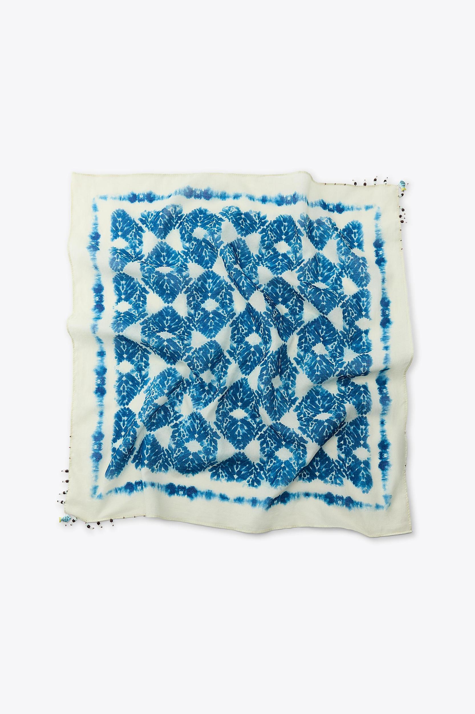 FISH AND BEAD PRINTED SCARF Product Image