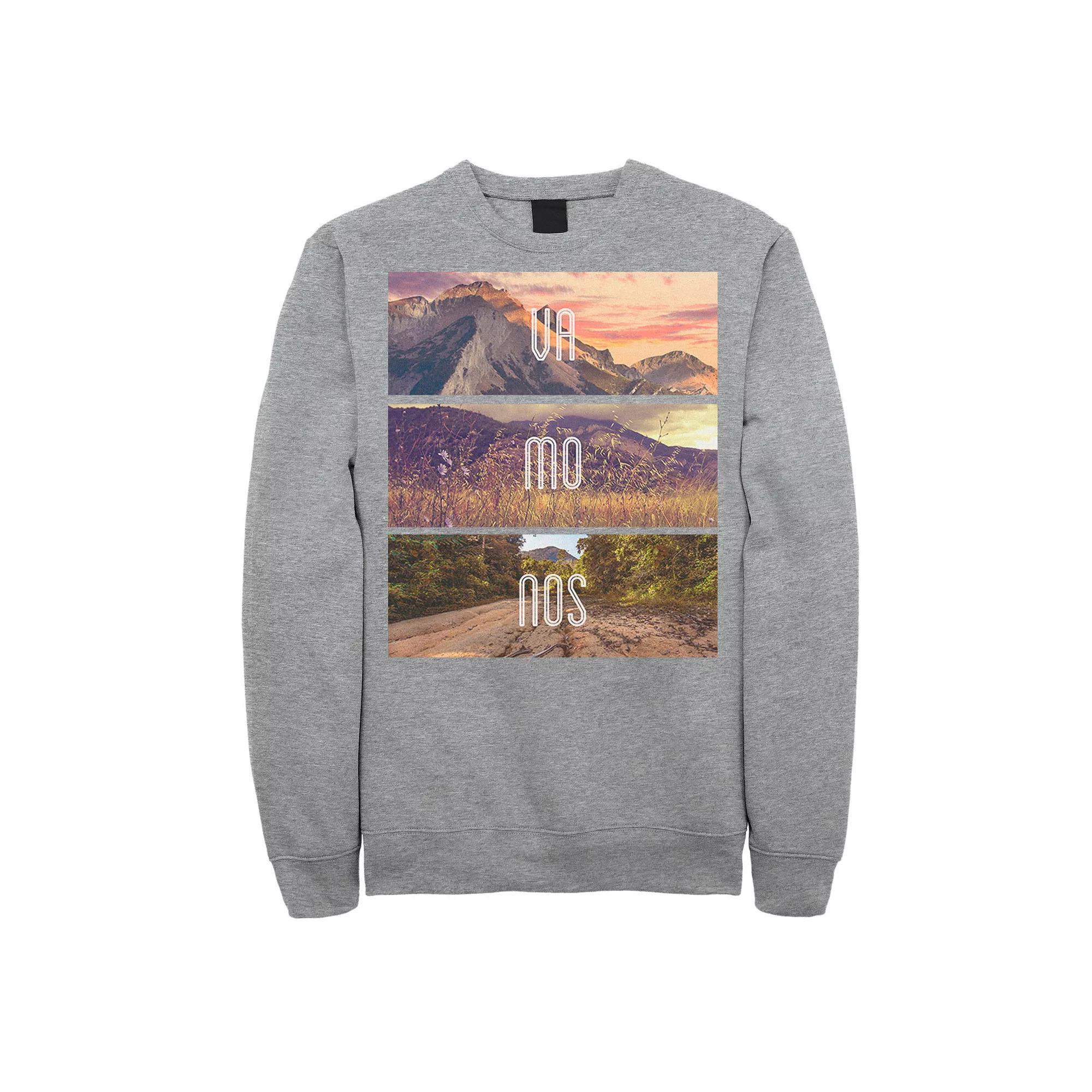 Mens Gonzales Vamonos Lanscape Portrait Stack Sweatshirt Athletic Grey Product Image