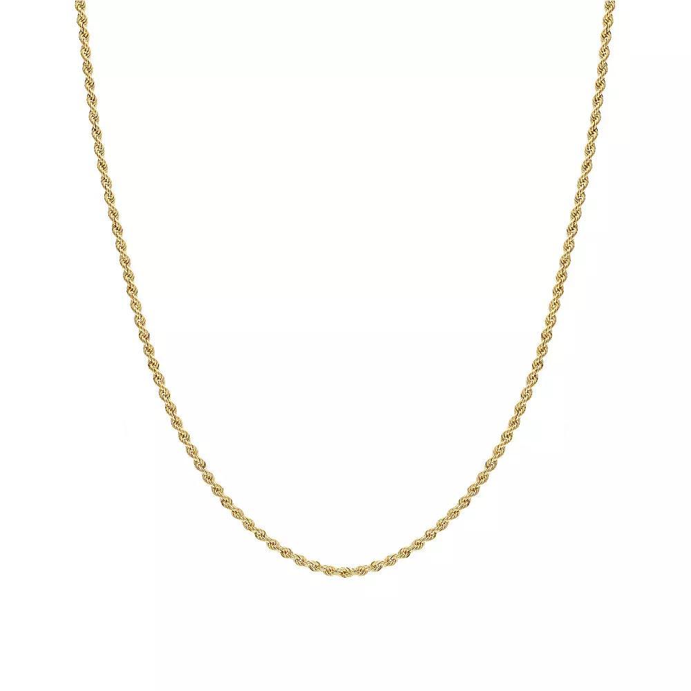 Jordan Blue 14k Gold 1.6 mm Rope Chain Necklace, Women's, Size: 18" Product Image