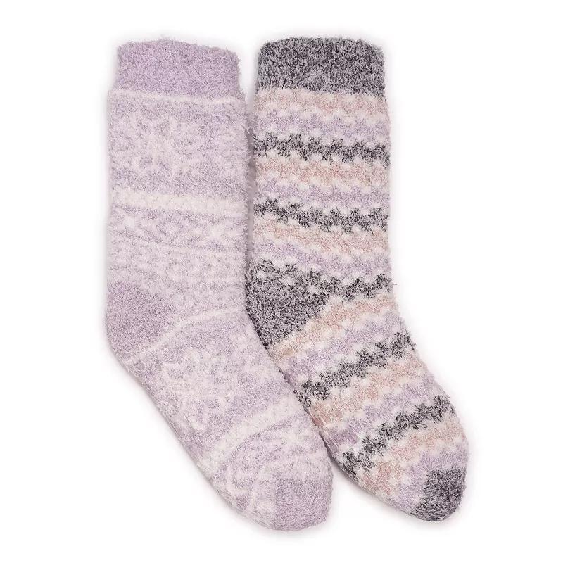 MUK LUKS Womens 2-Pack Cozy Cabin Socks Desert Brown Product Image