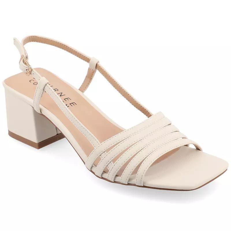 Journee Shayana Womens Tru Comfort Foam Sandals Ivory Product Image