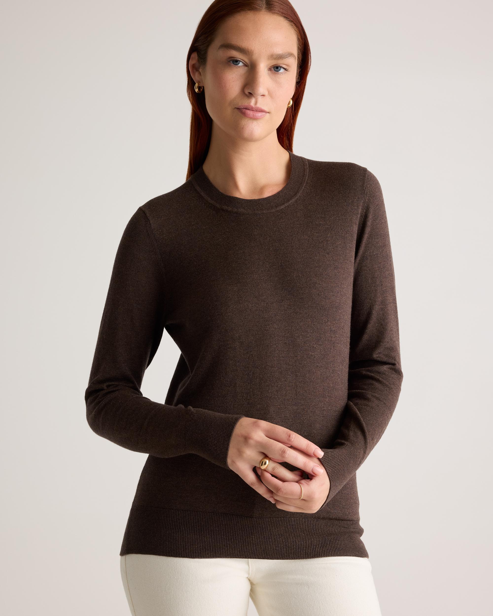 Quince | Women's Lightweight Cotton Cashmere Crew Sweater Size XS, Organic Cotton Product Image