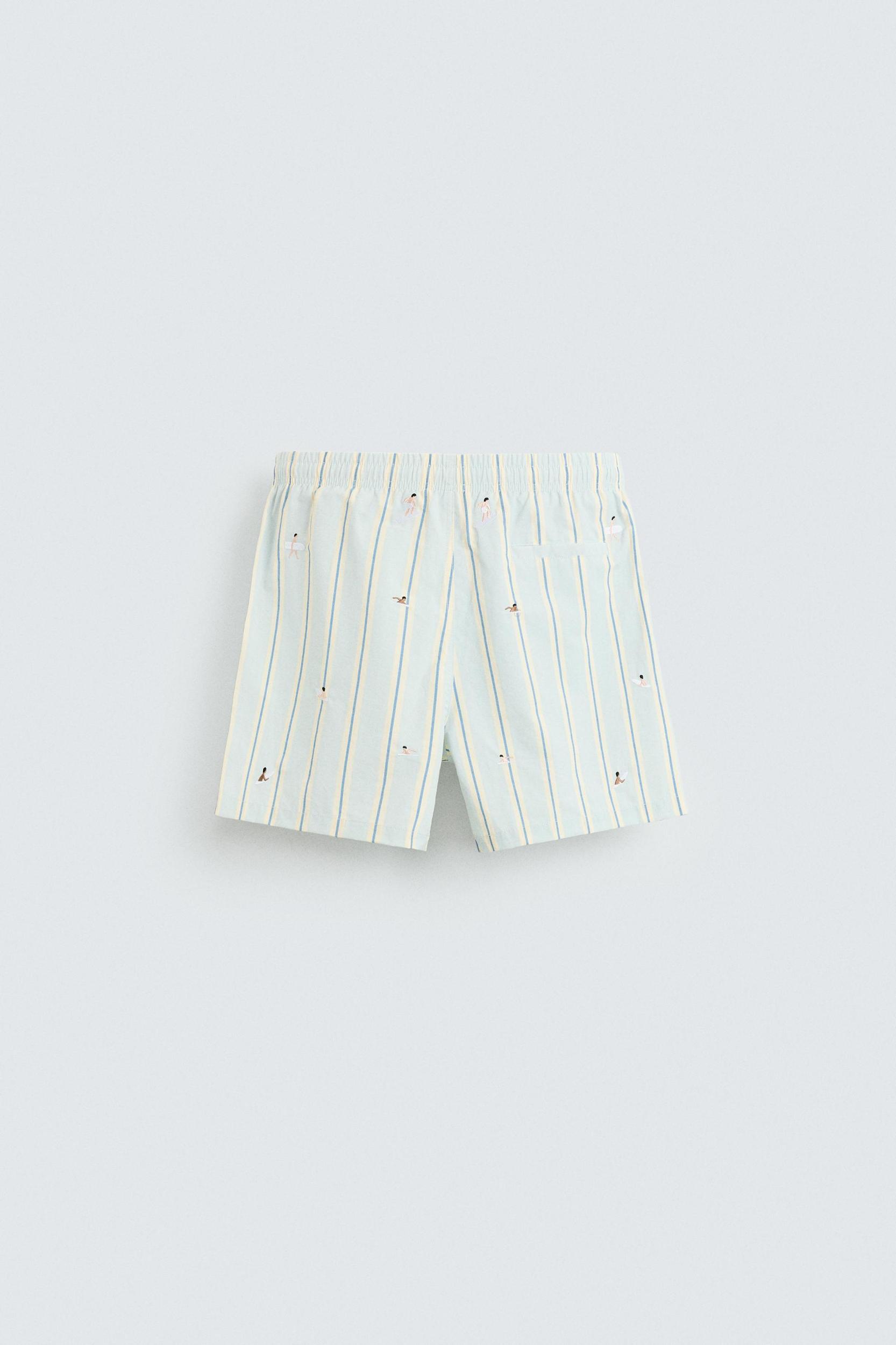 EMBROIDERED MID-LENGTH SWIMSUIT Product Image