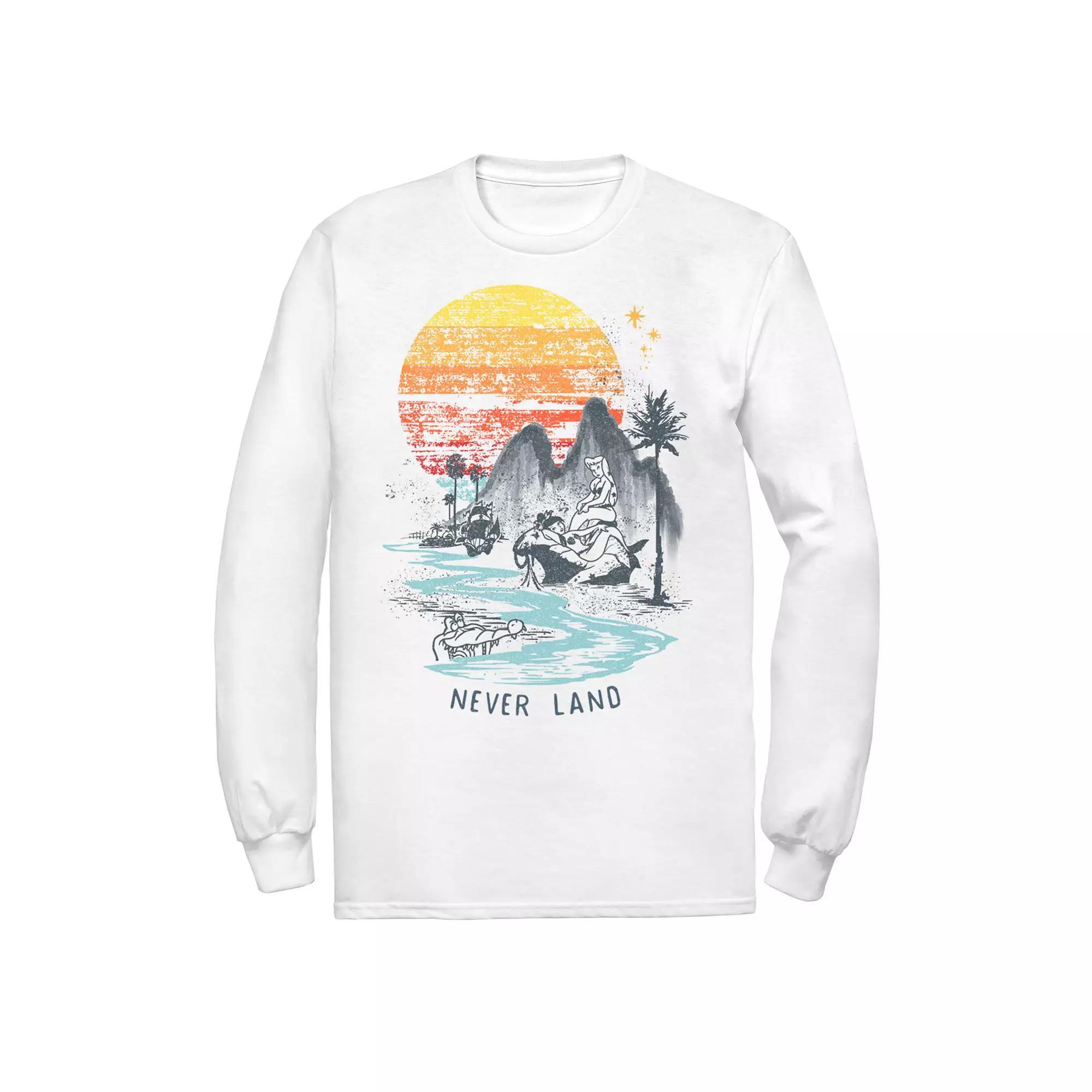 Men's Disney Peter Pan Mermaids In Never Land Tee, Size: Large, White Product Image