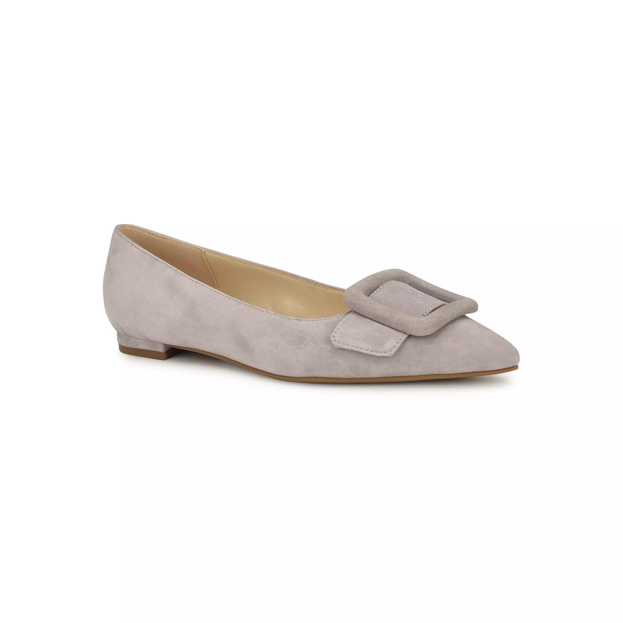 Nine West Jesike Women's Slip-On Pointy Toe Dress Flats, Size: 7, Light Gray Suede Product Image