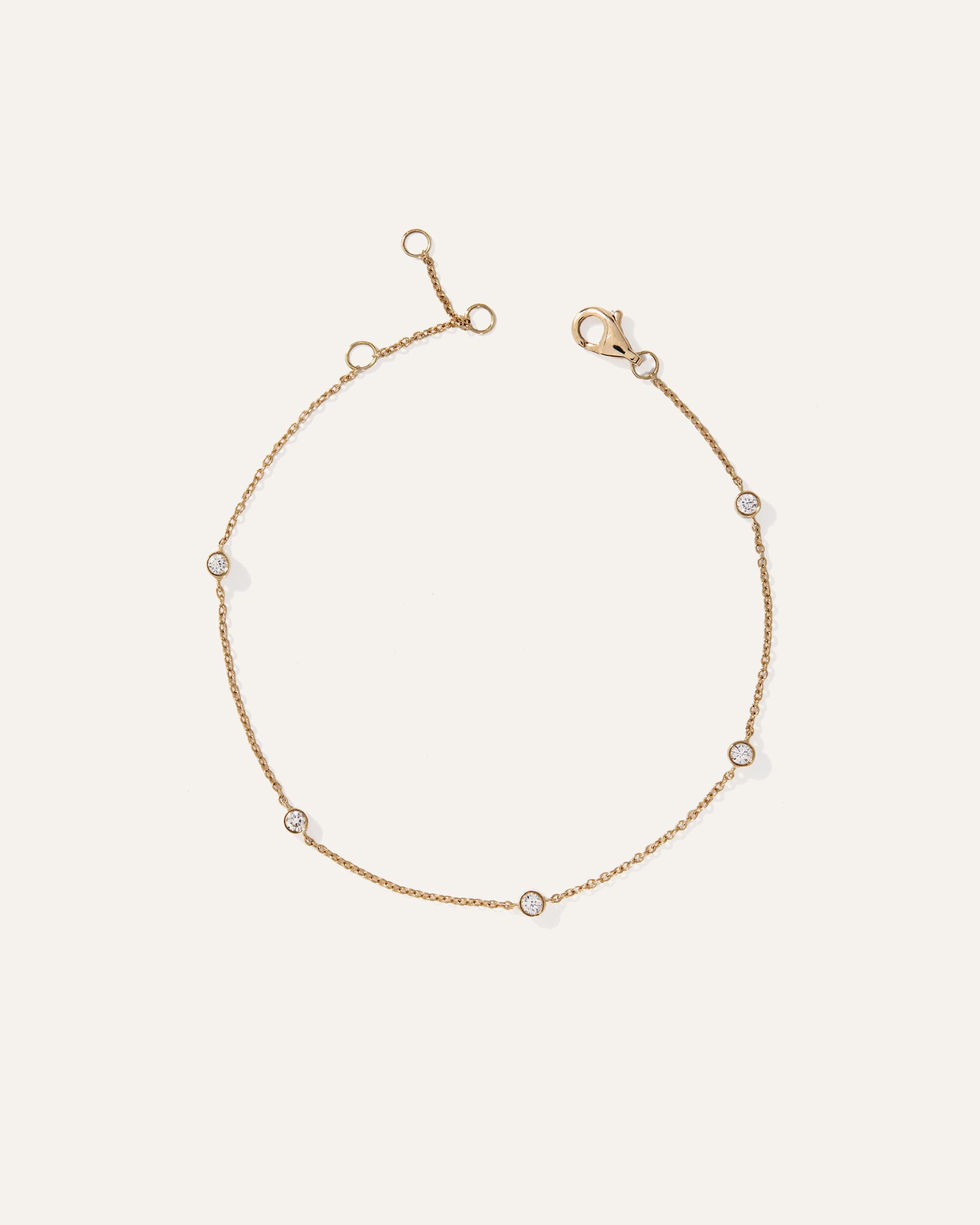 Quince | Women's 14K Gold Diamond Bezel Station Bracelet Product Image