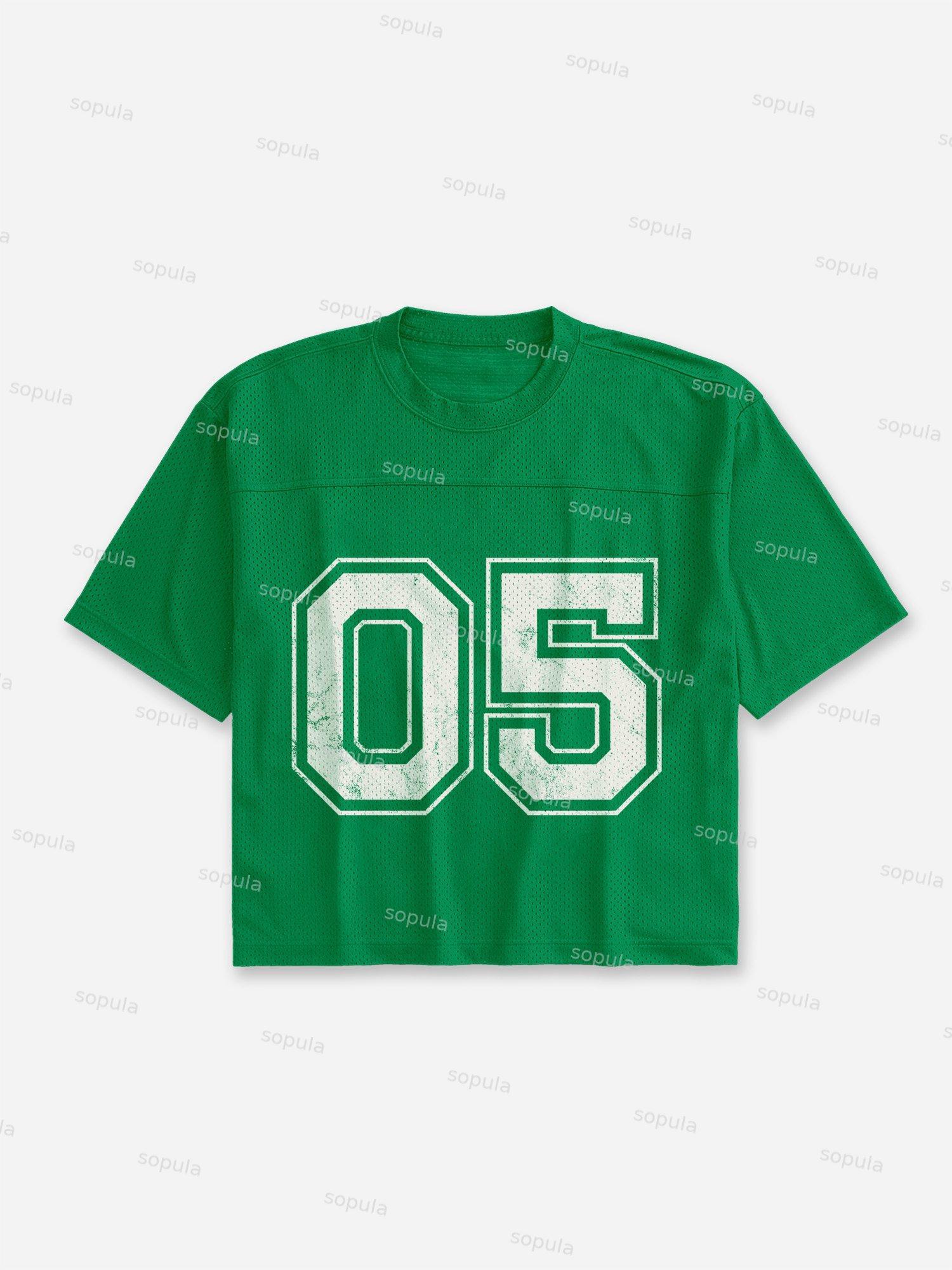 Retro Blokecore Mesh Football Jersey T-shirt Product Image