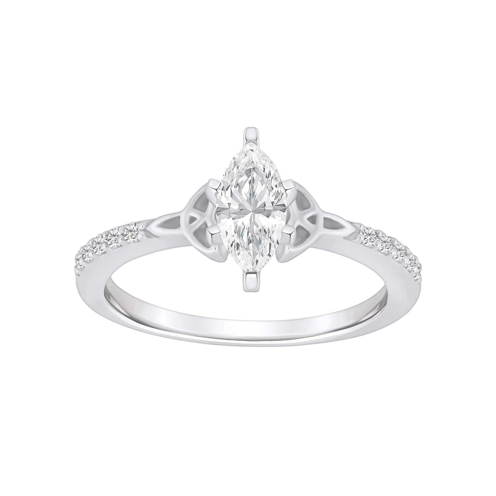 Alyson Layne 14k Gold 1/2 Carat T.W. Diamond Marquise Engagement Ring, Women's, Size: 9.50, Two Tone Gold Product Image