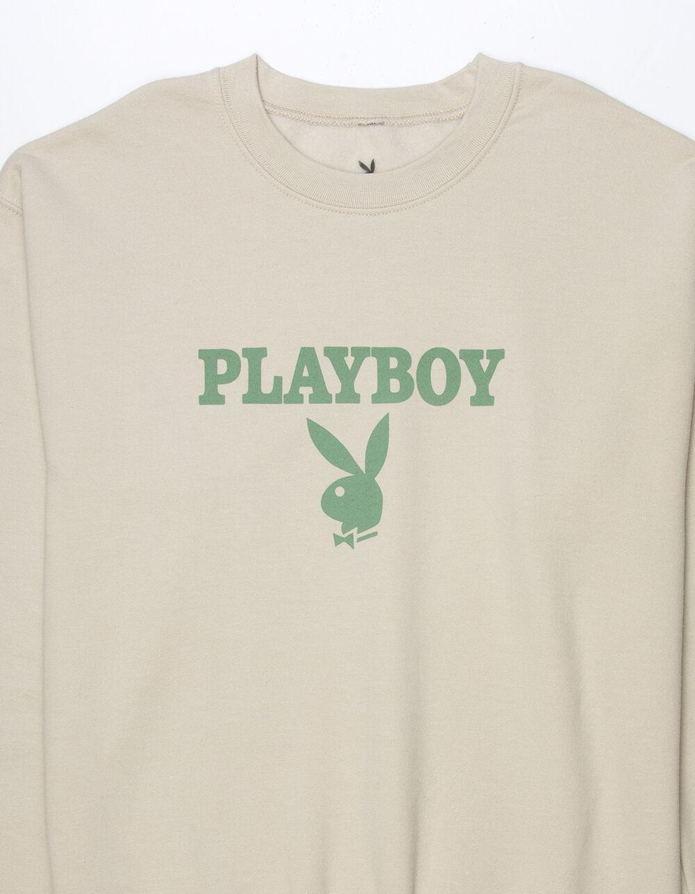 PLAYBOY Logo Mens Crewneck Sweatshirt - SAND Product Image
