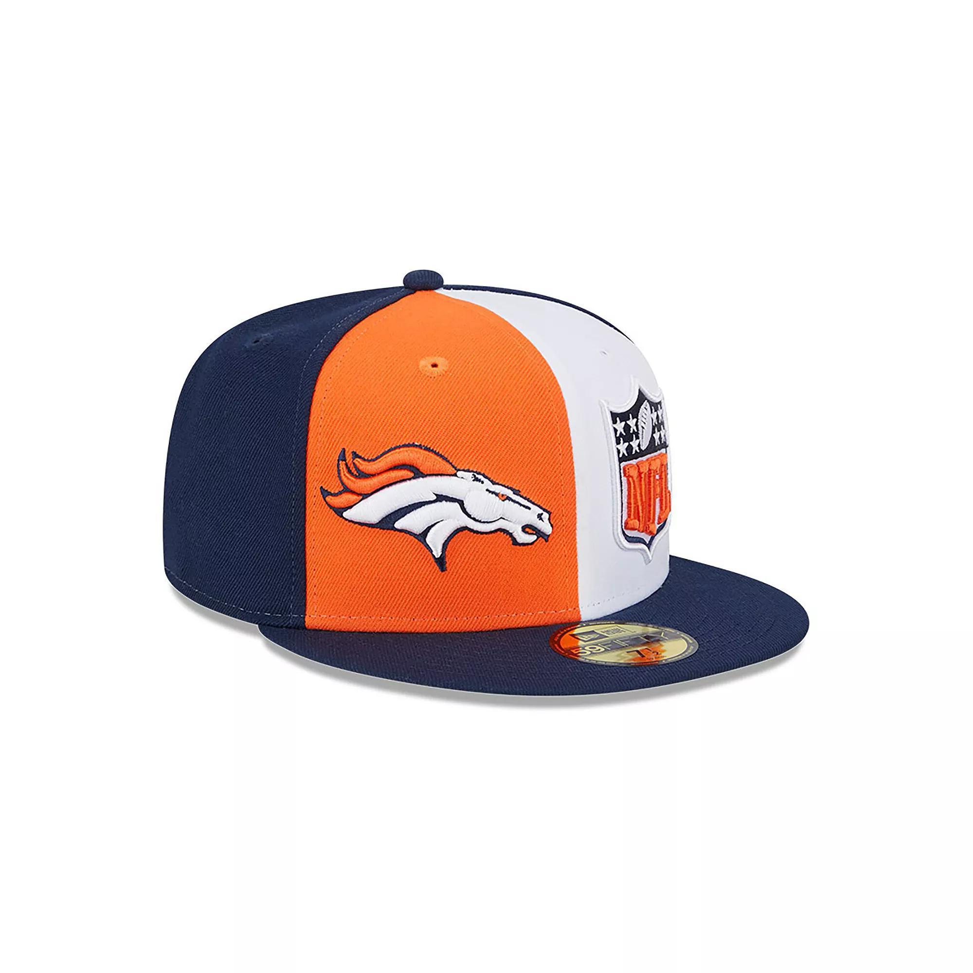Men's New Era  Orange/Navy Denver Broncos 2023 Sideline 59FIFTY Fitted Hat, Size: 7 5/8 Product Image