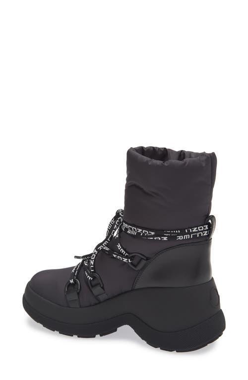 MONCLER Resile Puffy Nylon Lace-up Booties In Black Product Image