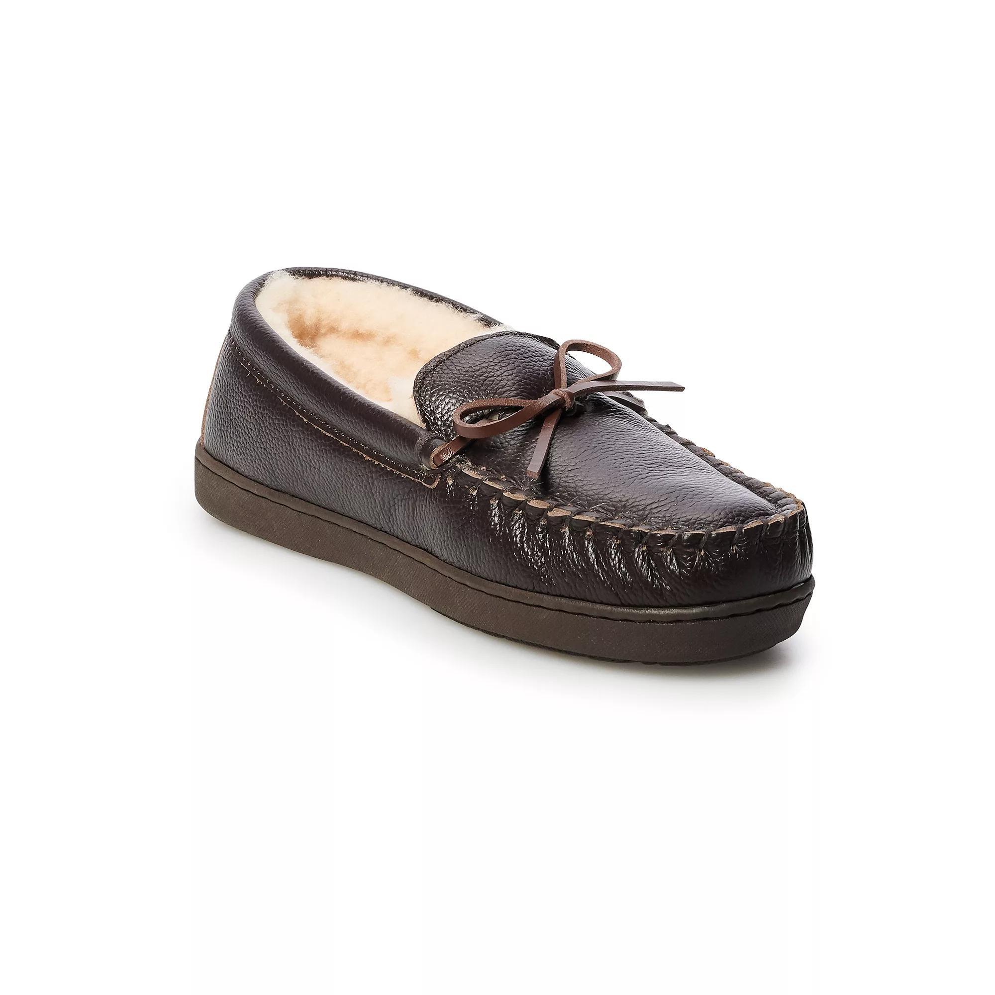 Bearpaw Mach IV Men's Leather Slippers, Size: 10 Wide, Brown Product Image
