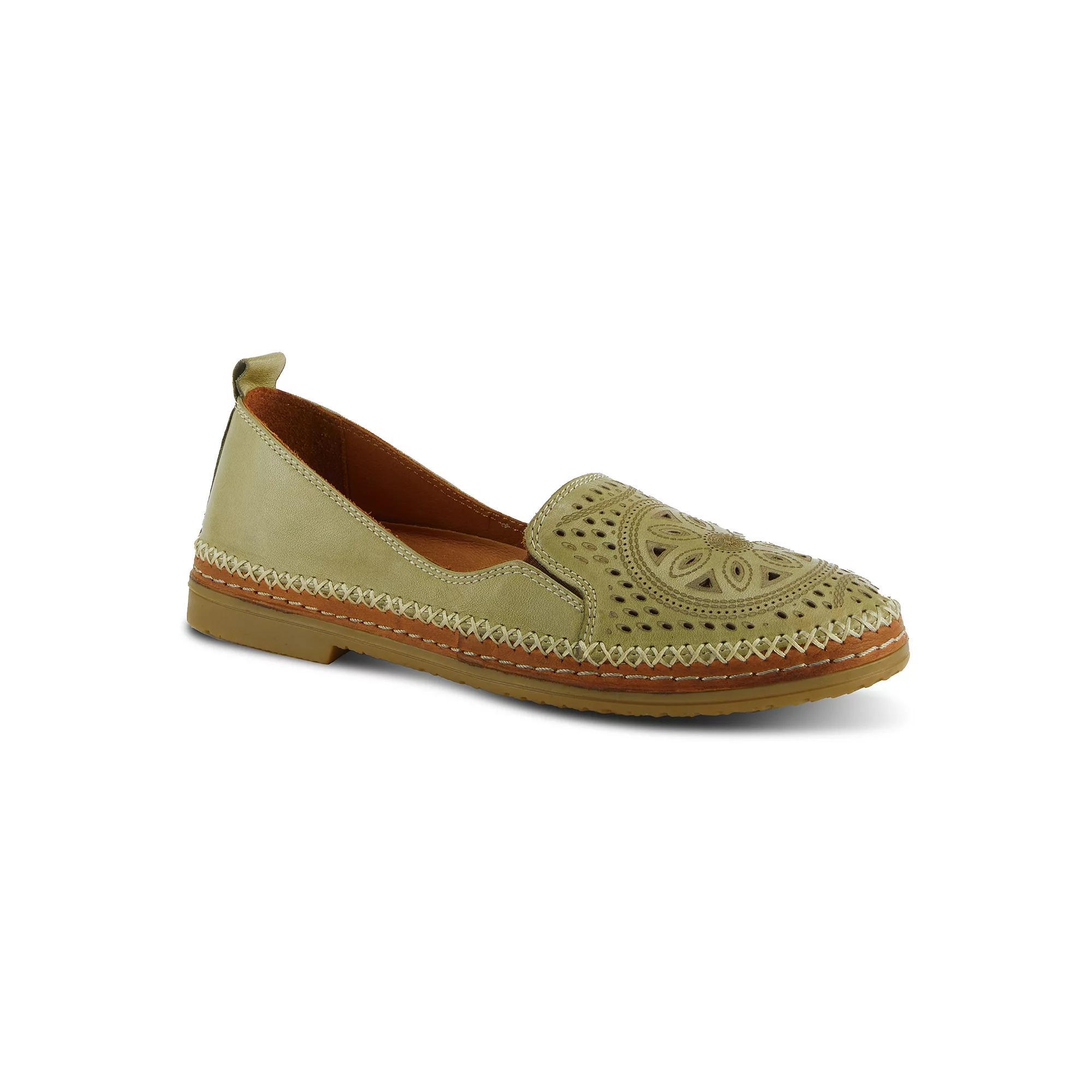 Spring Step Ingrid Women's Leather Loafers, Size: 39, Olive Green Product Image