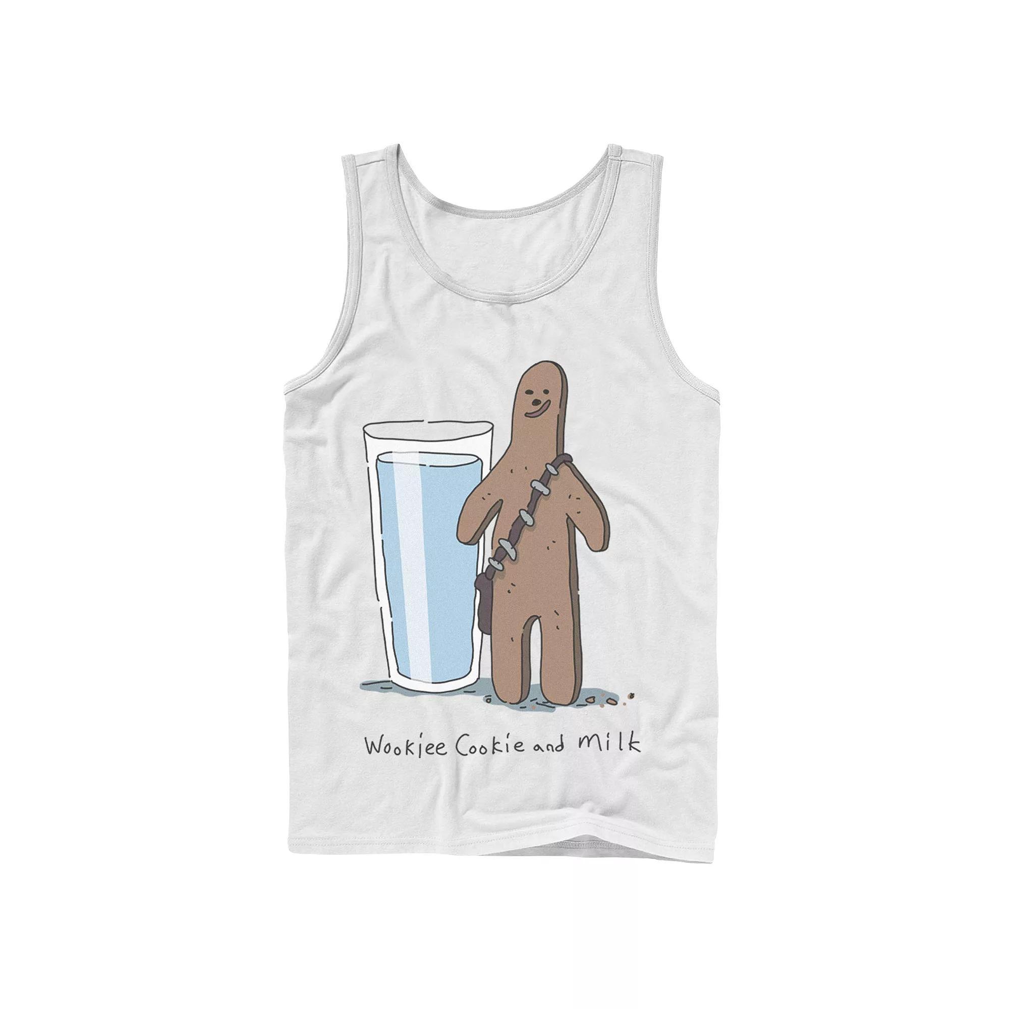 Men's Star Wars Chewbacca Wookiee Cookie And Milk Tank Top, Size: Large, White Product Image