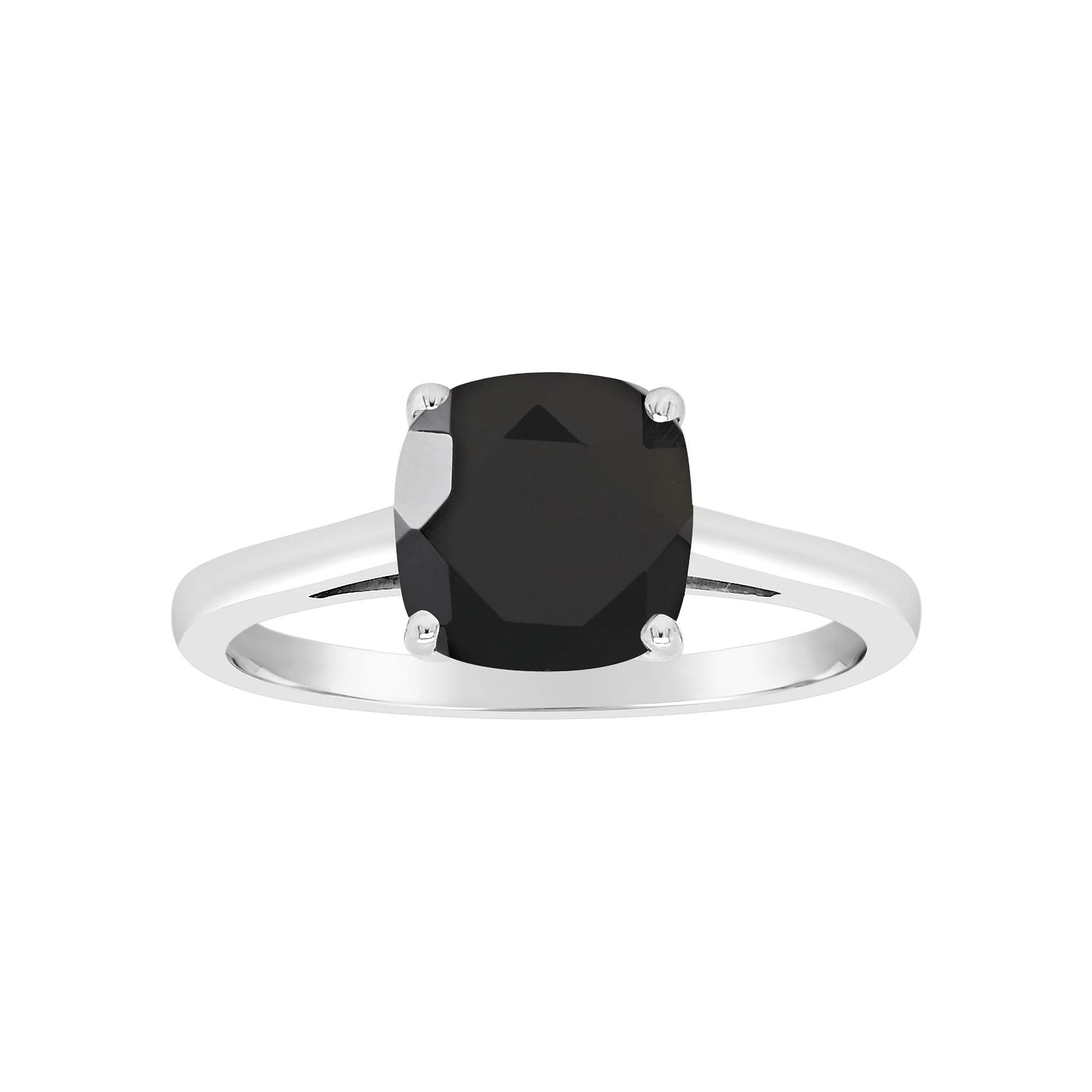 Alyson Layne 14k Gold Cushion Black Onyx Solitaire Ring, Womens Product Image