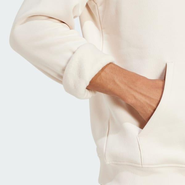 adidas Trefoil Essentials Hoodie Wonder White M Mens Product Image