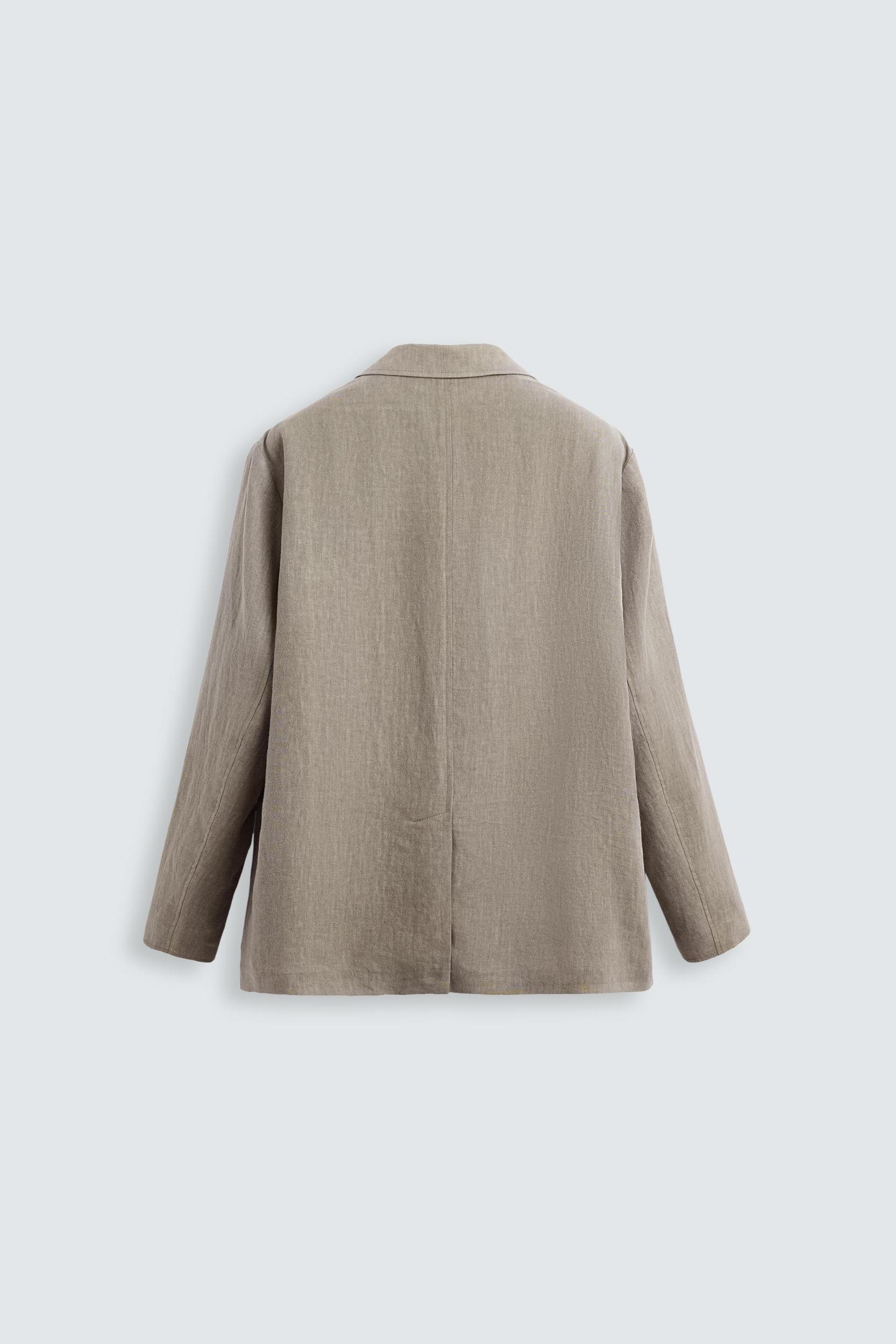 WASHED 100% LINEN SUIT BLAZER Product Image