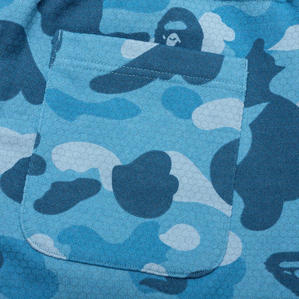 Honeycomb Camo Shark Sweat Shorts - Blue Male Product Image