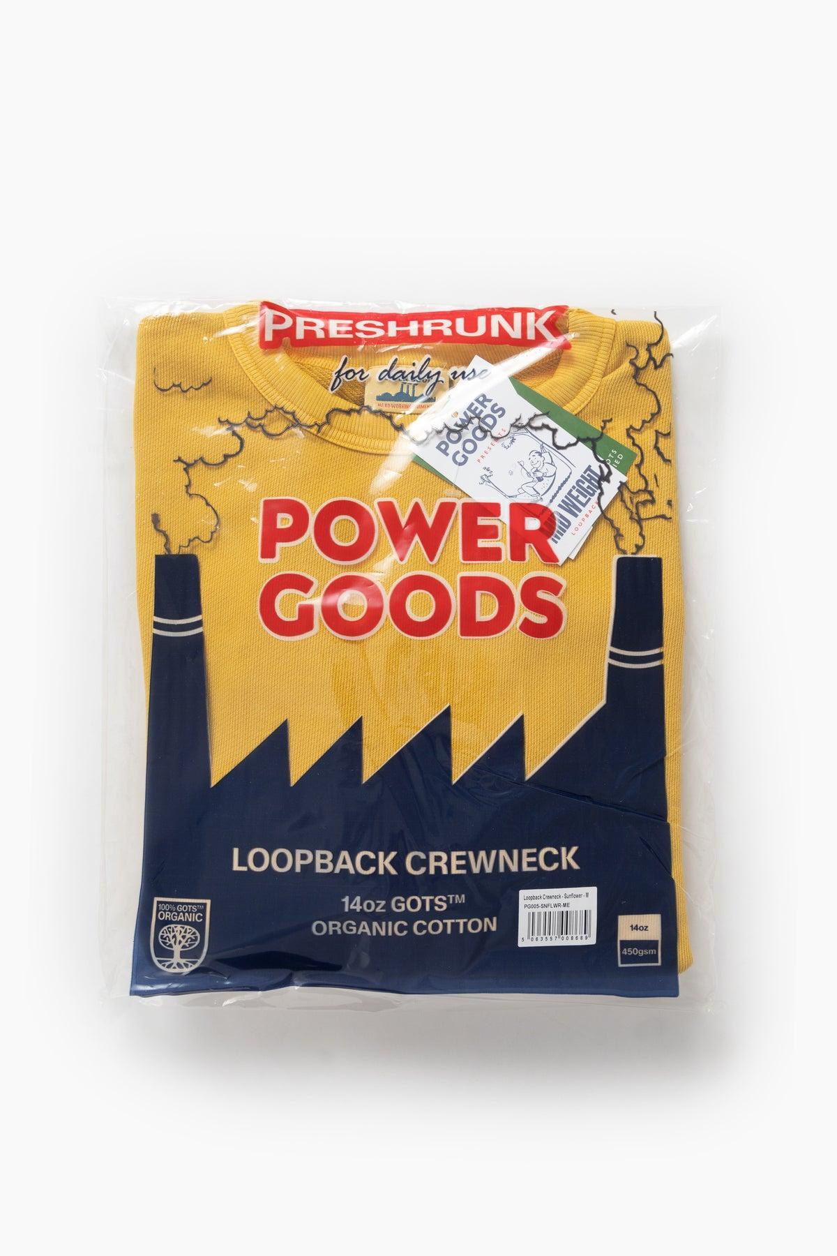 Power Goods - Loopback Crewneck - Sunflower Product Image