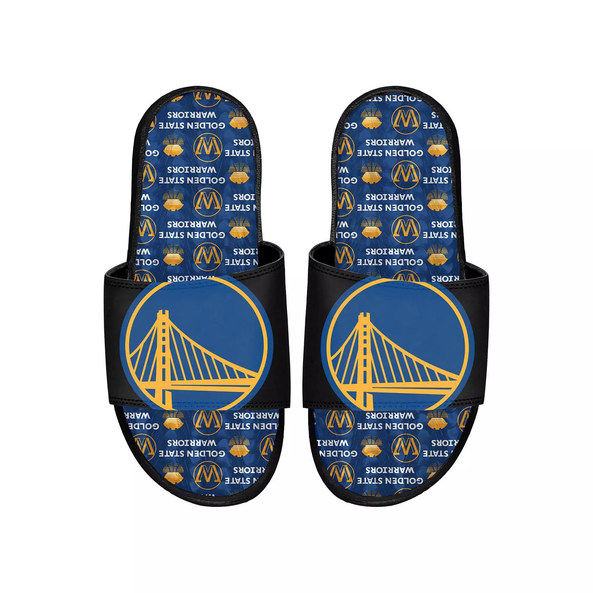 ISlide Golden State Warriors Team Pattern Gel Slide Sandals, Men's, Size: 12, Black Product Image