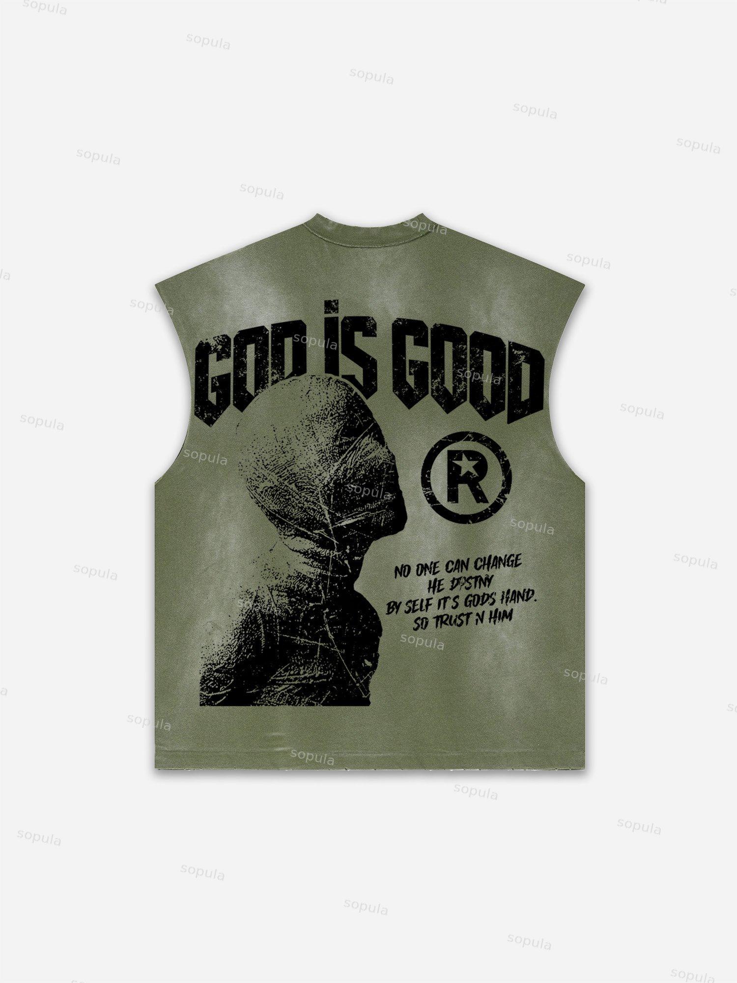 Future World Brainstorming Graphic Print Distressed Tank Top Product Image