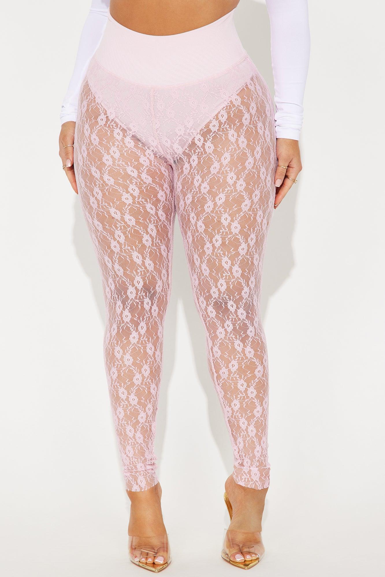 Thoughts Of You Lace Legging - Pink Product Image