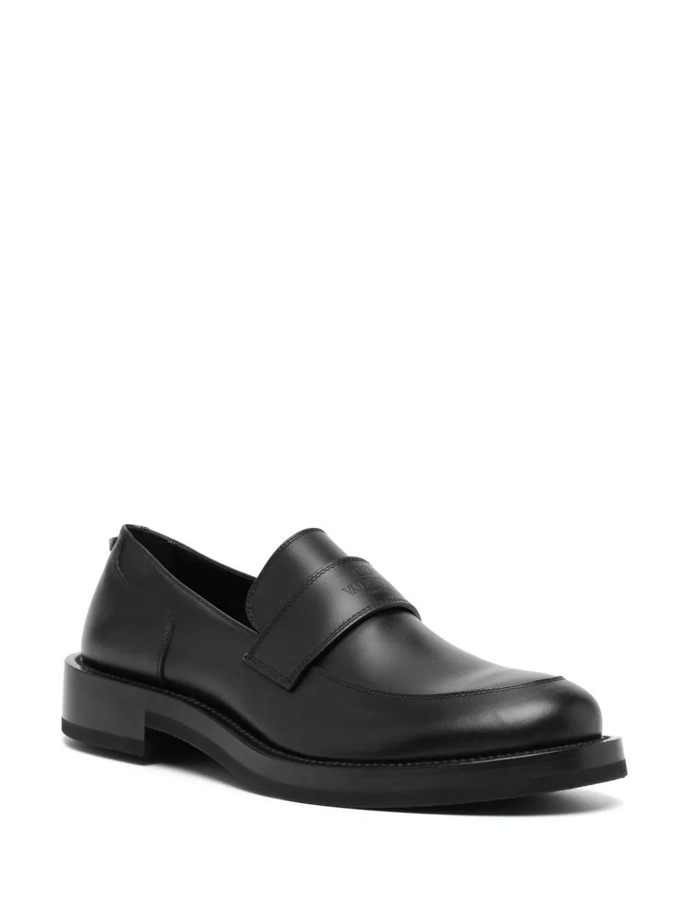 logo-debossed leather loafers Product Image