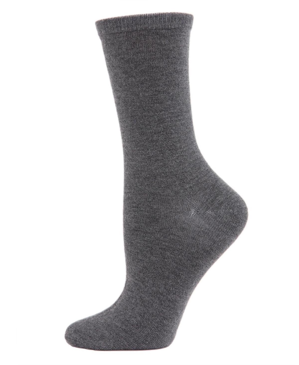 Flat knit Cashmere Womens Crew Socks Product Image
