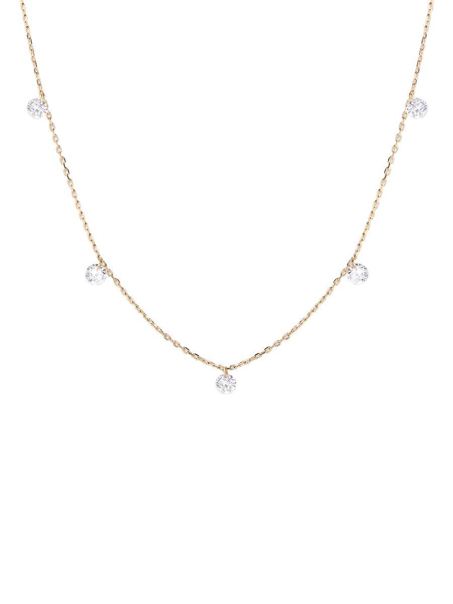 Womens Layla 14K Yellow Gold & 0.30 TCW Lab-Grown Diamond Necklace Product Image