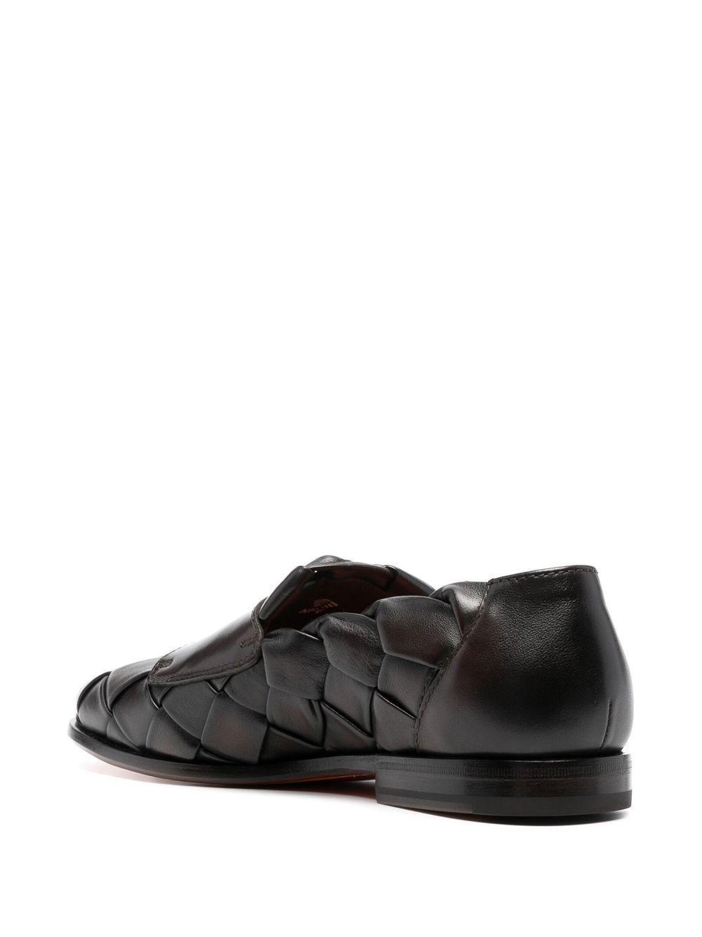 double-monk strap woven shoes Product Image