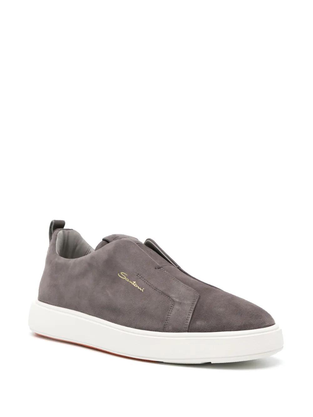logo-print suede sneakers Product Image