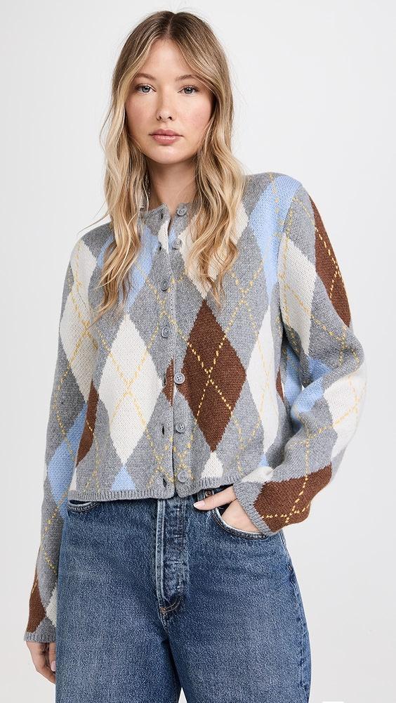 ALIGNE Aggie Argyle Cardigan | Shopbop Product Image